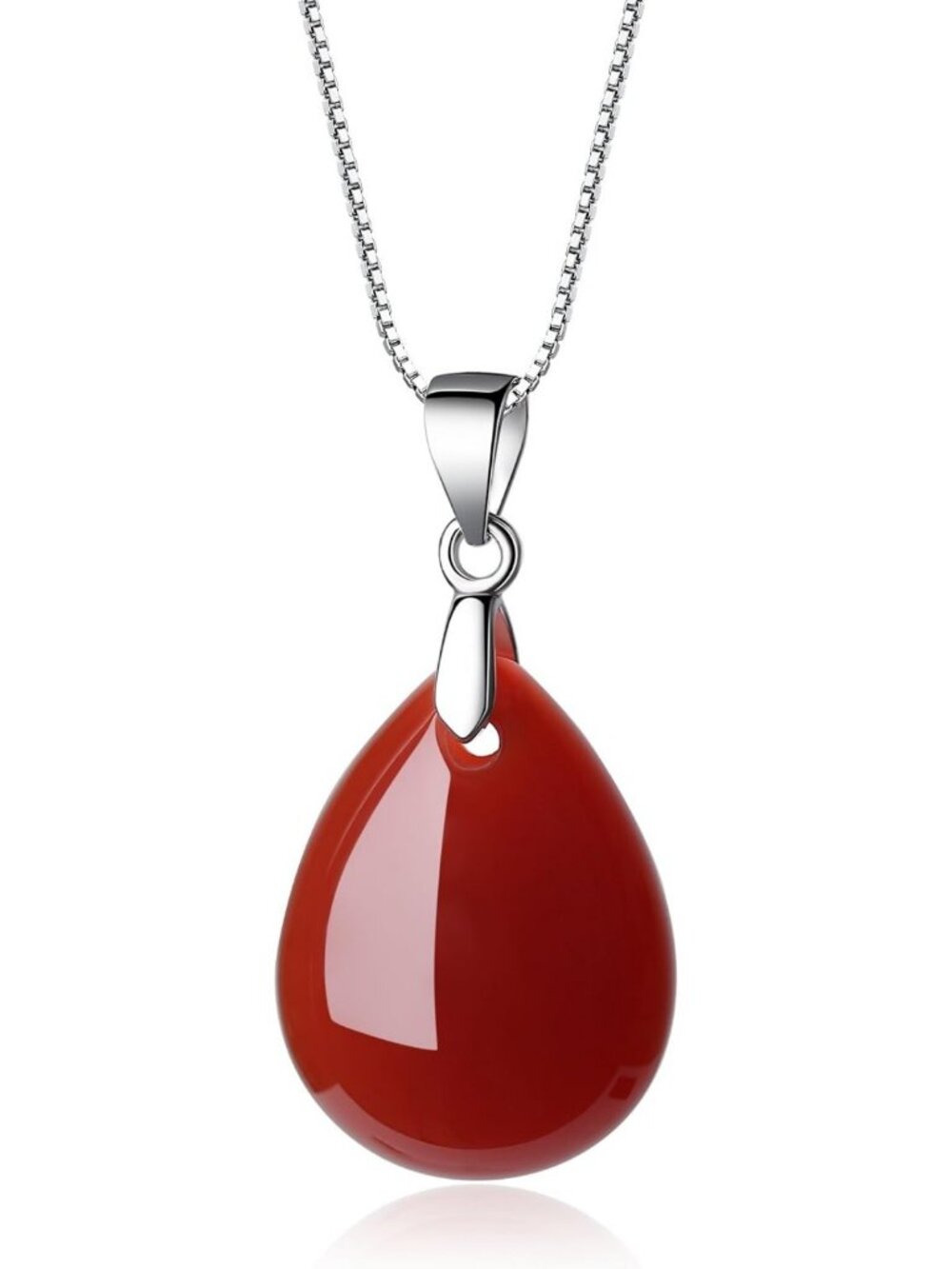 Elegant 925 Sterling Silver Teardrop Crystal Necklace, Stunning Pendant for